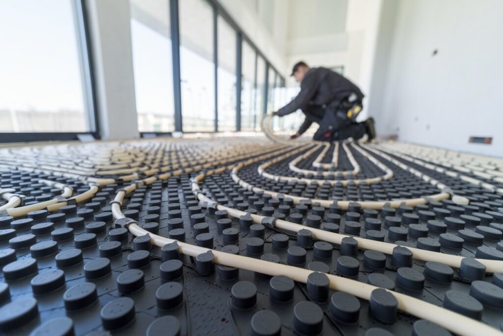 Underfloor heating installation